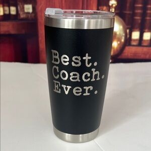 Black Stainless Steel Tumbler 20oz  - Best Coach Ever